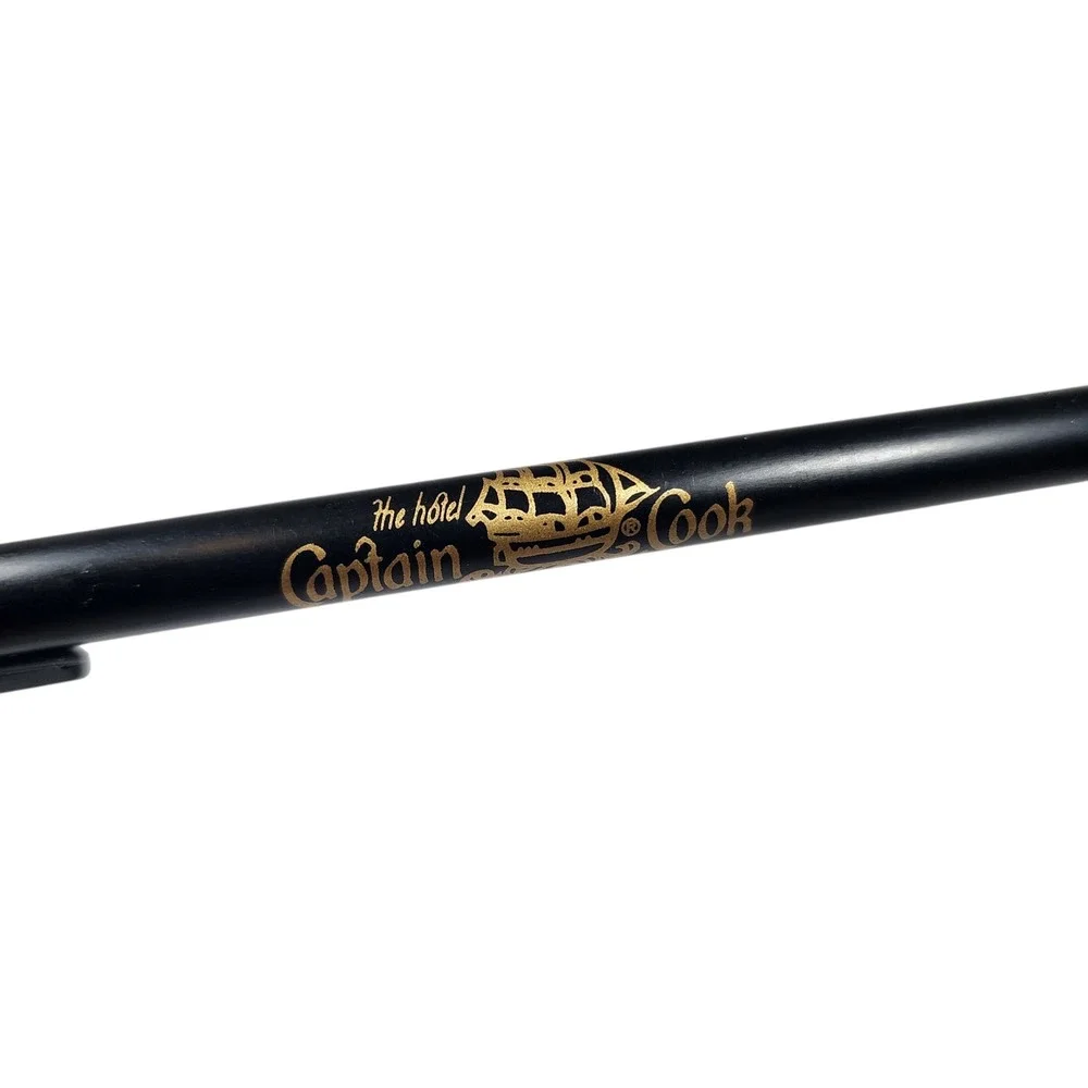 Rare Hotel Captain Cook Black Pen Gold Logo Ship Nautical‎ Collectible Souvenir